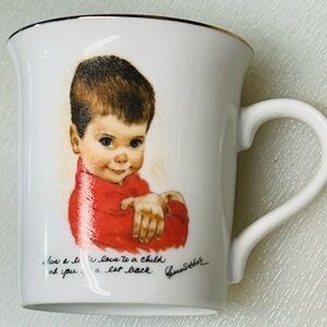 Coffee Mug Artist Frances Hook 1985 Give Love To A Child Vintage By Roman